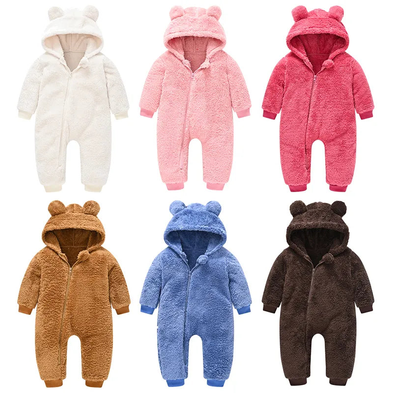 Plush Bear Baby One-Piece