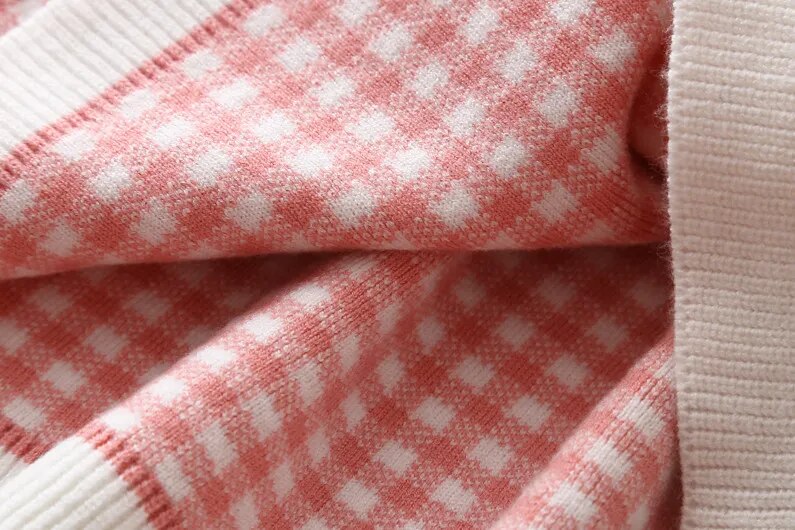 Girls Plaid Flare Dress