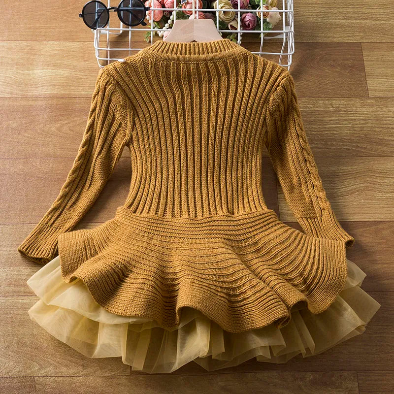 Cable Knit Long Sleeve Dress