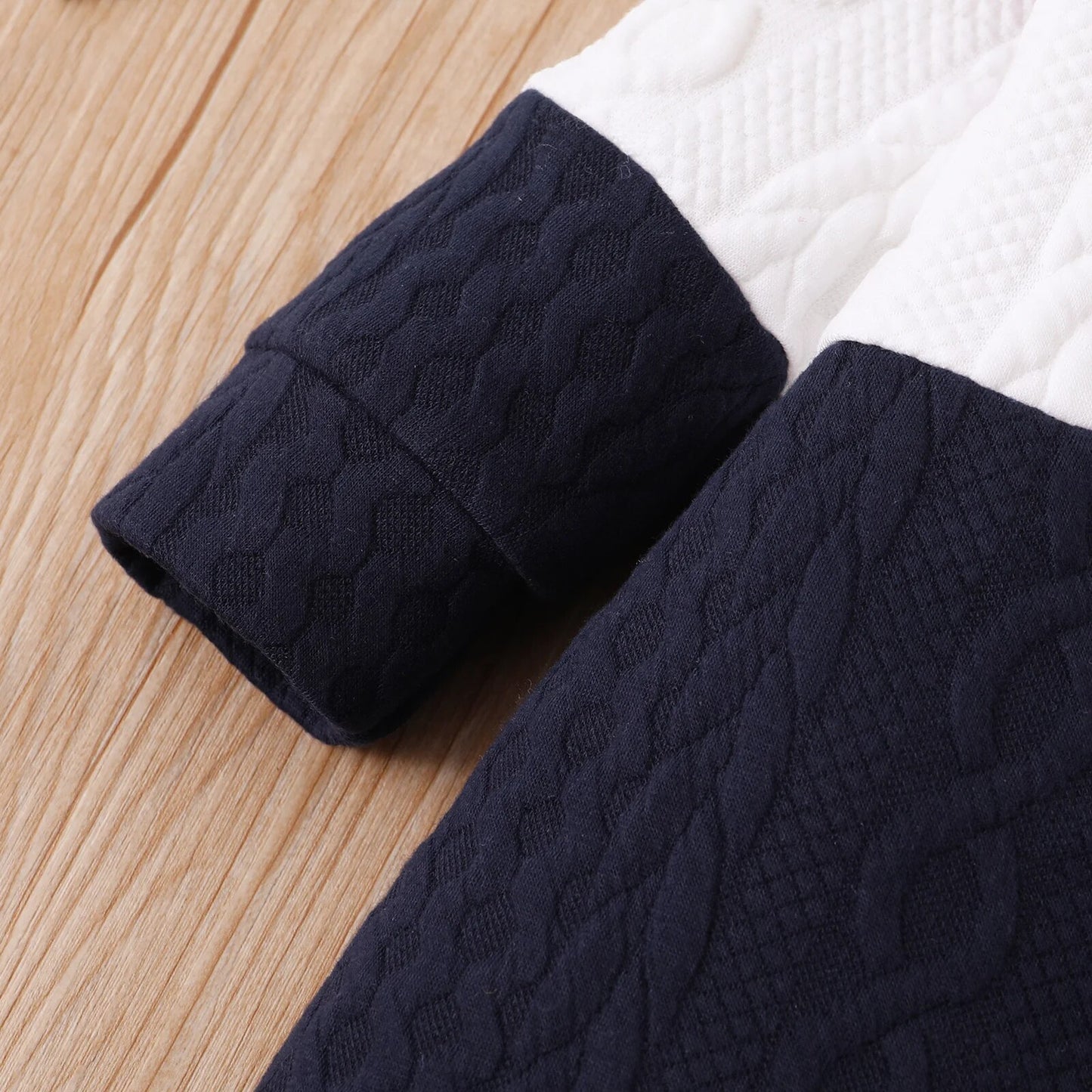 Boys Colorblock Cableknit One-Piece
