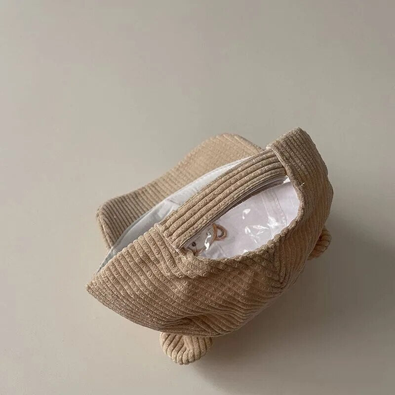 Boys Corduroy Short-Brimmed Baseball Cap