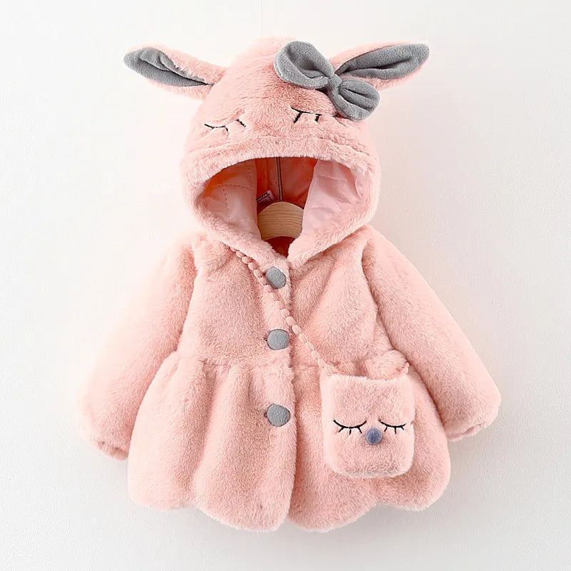 Girls Plush Bunny Coat