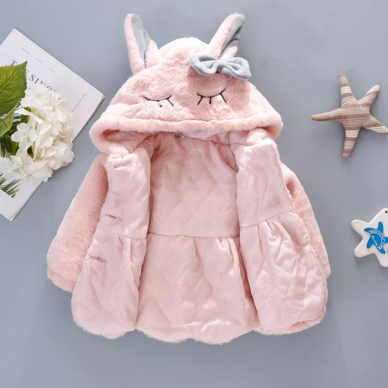 Girls Plush Bunny Coat