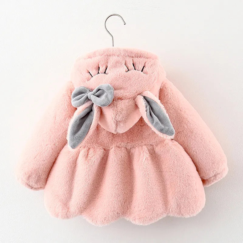 Girls Plush Bunny Coat